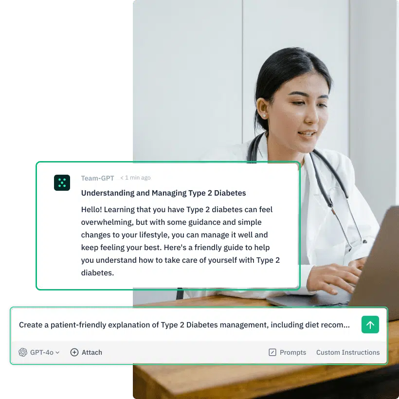 Healthcare teams using Team-GPT