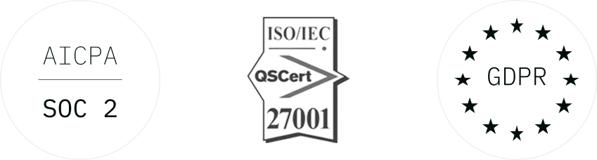 SOC2, ISO27001, GDPR Compliant
