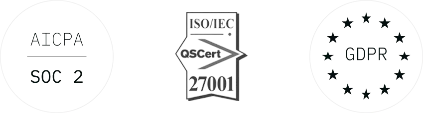 SOC2, ISO27001, GDPR Compliant